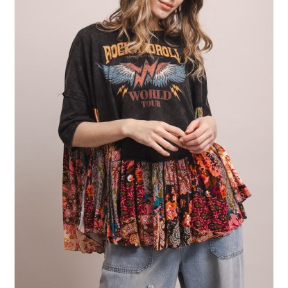 TSHIRT ROCK OLAN FLORES