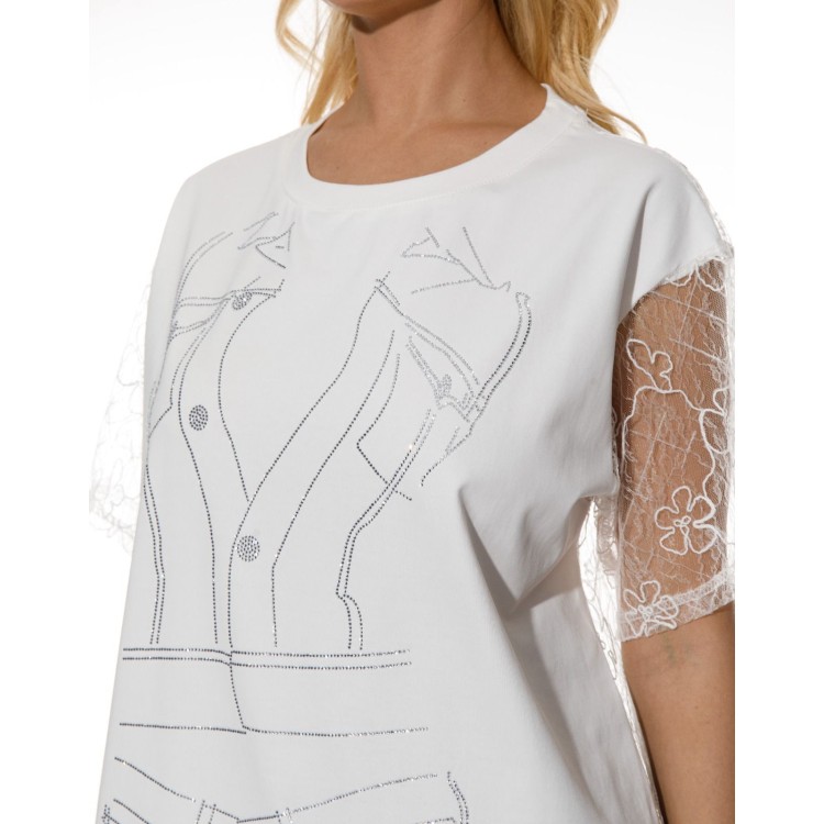 TSHIRT BLANCA ESPALDA ENCAJE