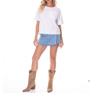 TSHIRT BLANCA CROCHET