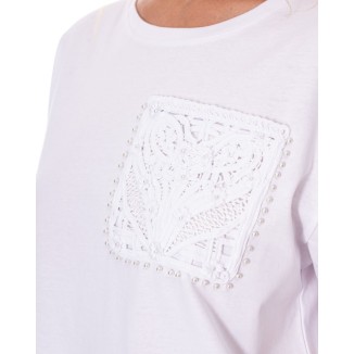 TSHIRT BLANCA CROCHET