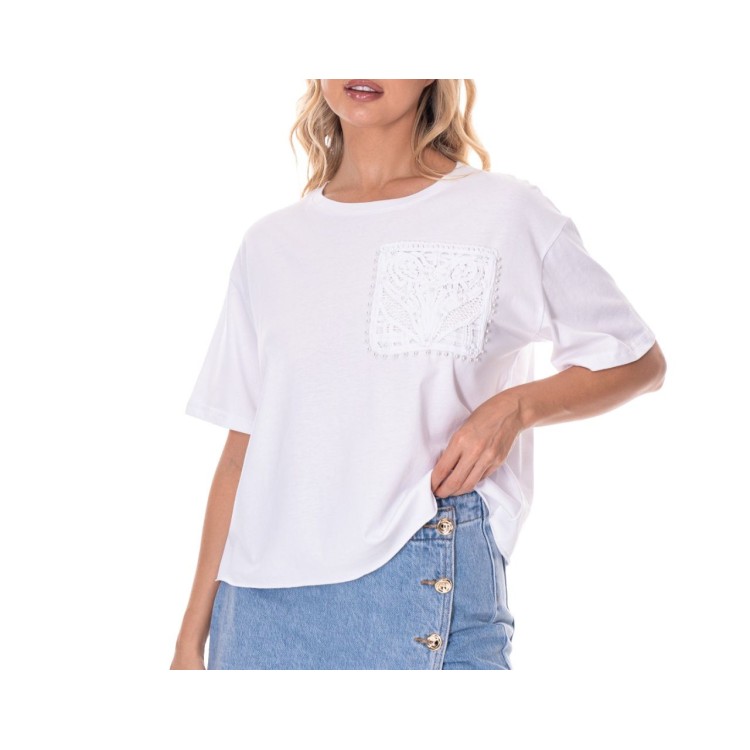 TSHIRT BLANCA CROCHET