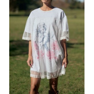 TSHIRT GRIS DRESS ANGEL ENCAJE