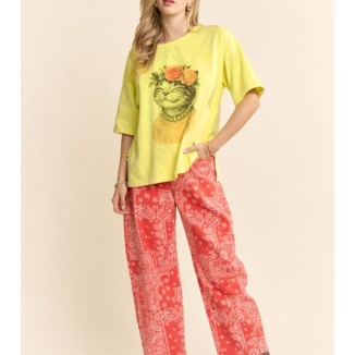 TSHIRT AMARILLO GATO