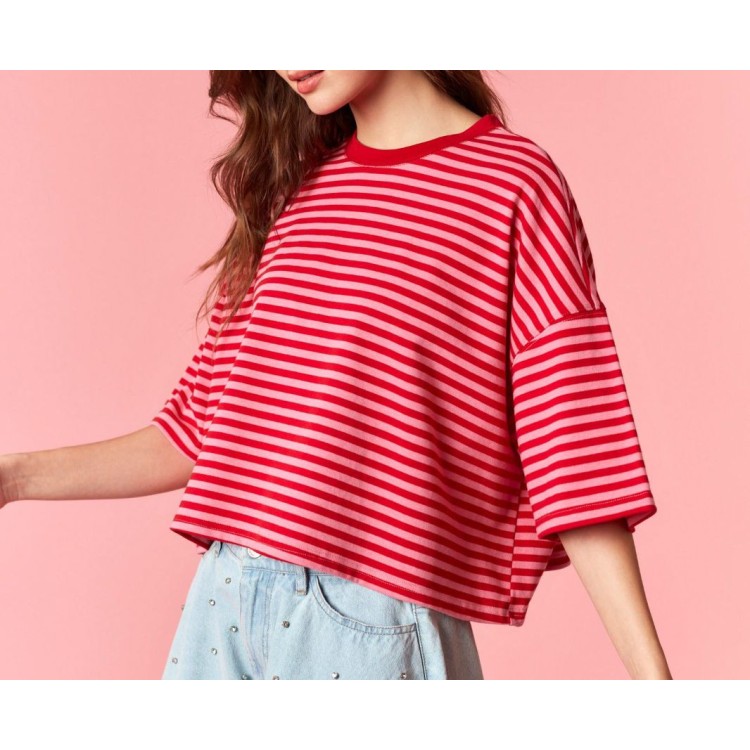 TSHIRT RAYAS ROJA