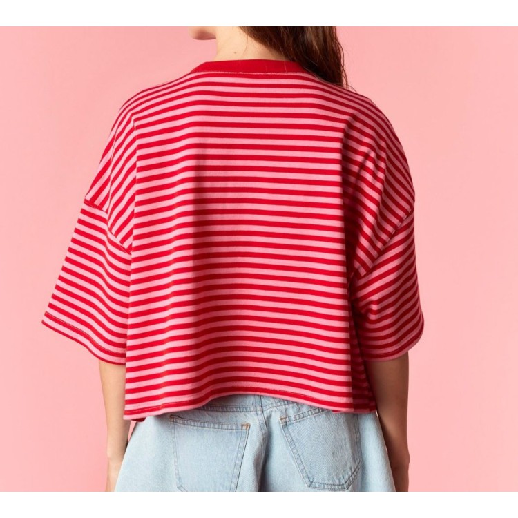 TSHIRT RAYAS ROJA