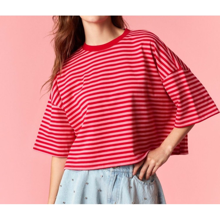 TSHIRT RAYAS ROJA