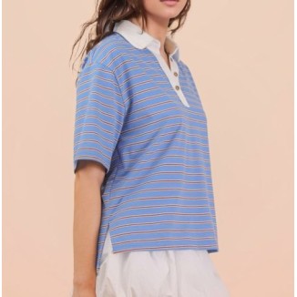 TSHIRT AZUL POLO RAYAS