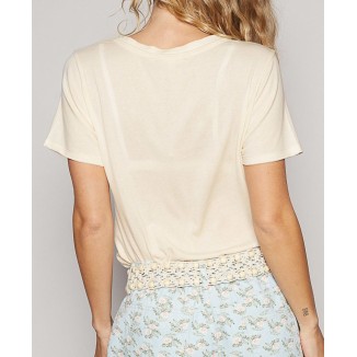 TSHIRT SOLIDA CREMA