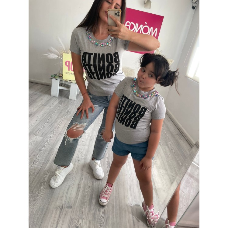 TSHIRT MAMA GRIS