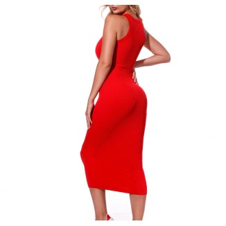 VESTIDO TIPO LAPIZ ROJO