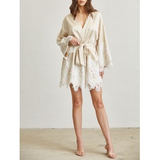 VESTIDO CHAMPAGNE LENCERO