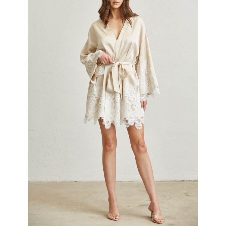 VESTIDO CHAMPAGNE LENCERO