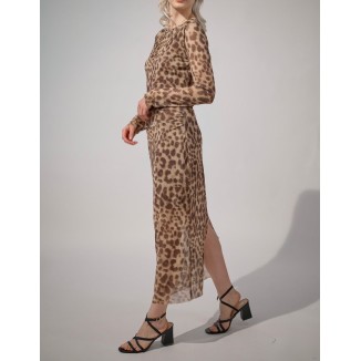 VESTIDO LAPIZ LEOPARDO 