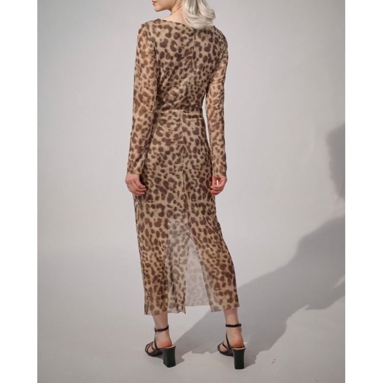 VESTIDO LAPIZ LEOPARDO 