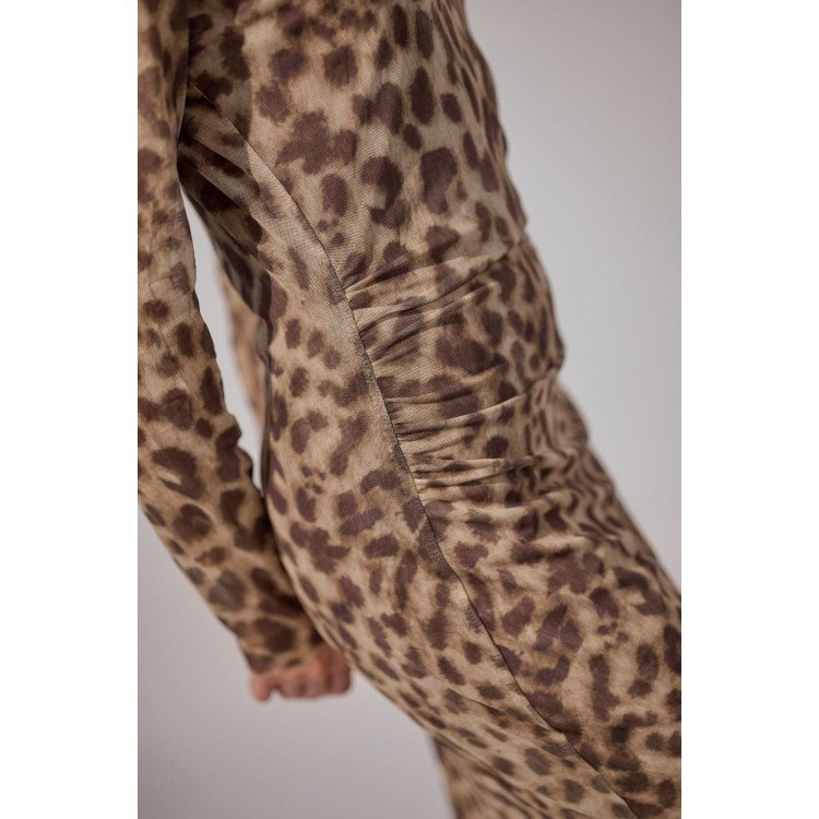 VESTIDO LAPIZ LEOPARDO 
