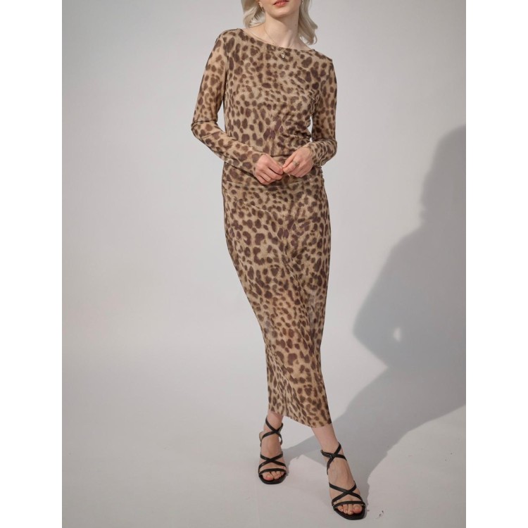 VESTIDO LAPIZ LEOPARDO 