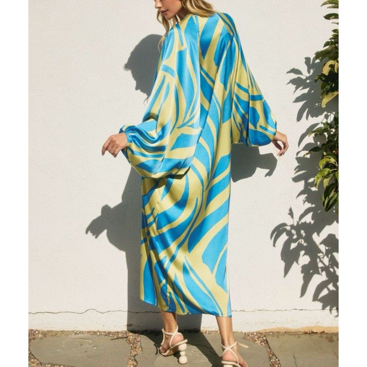 VESTIDO OVER VERDE AZUL