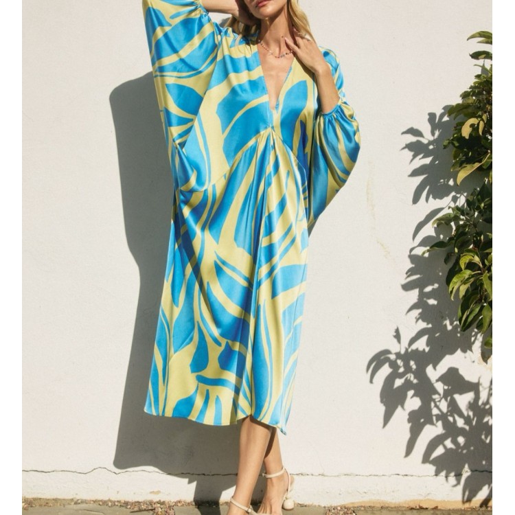 VESTIDO OVER VERDE AZUL