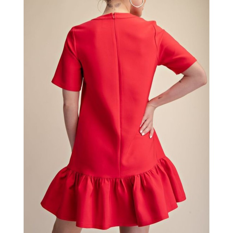 VESTIDO CORTO ROJO OLAN