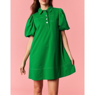 VESTIDO VERDE FLOJO CORTO