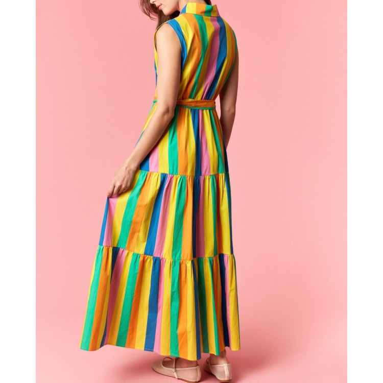 VESTIDO AMARILLO MULTI RAYAS