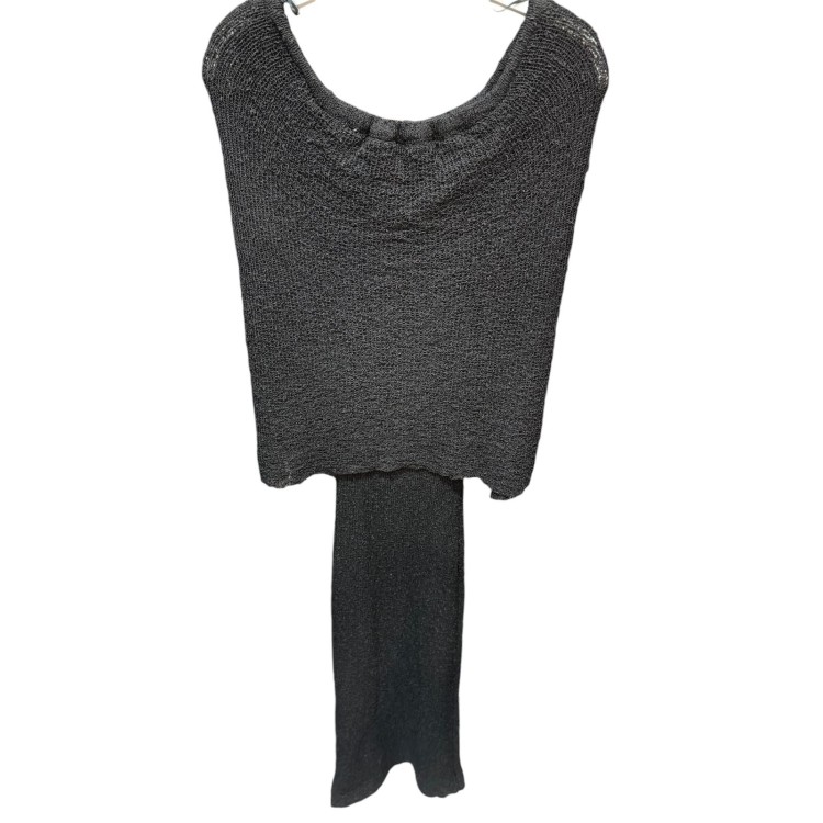 VESTIDO LARGO OFFS NEGRO