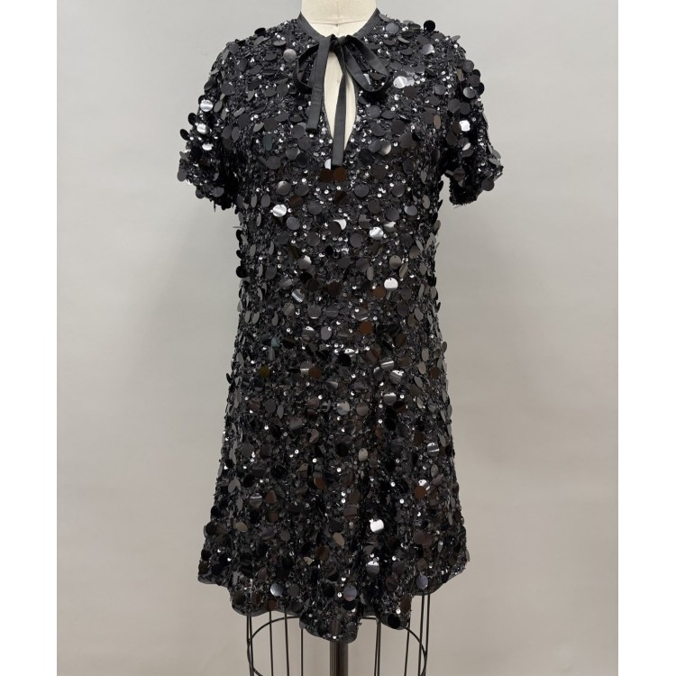 VESTIDO NEGRO LENTEJUELA