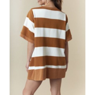 VESTIDO LINEAS MOKA BCO