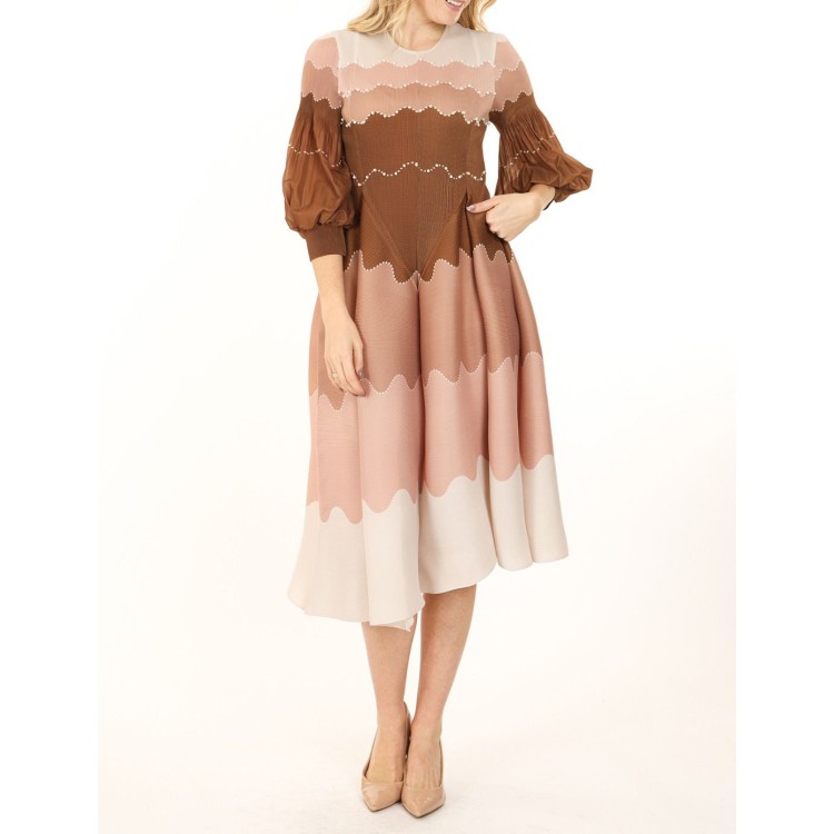 VESTIDO DIFUMINADO CAJETAS 3/4