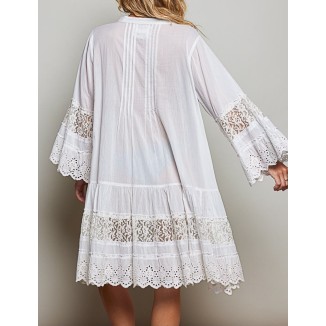 VESTIDO BLANCO CORTO BOHO