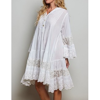 VESTIDO BLANCO CORTO BOHO