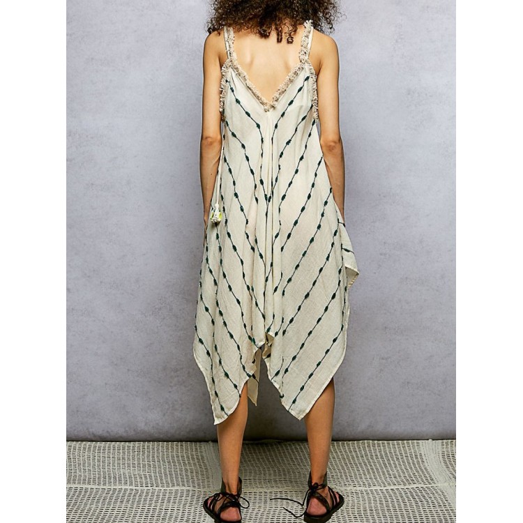 VESTIDO PICOS NATURAL