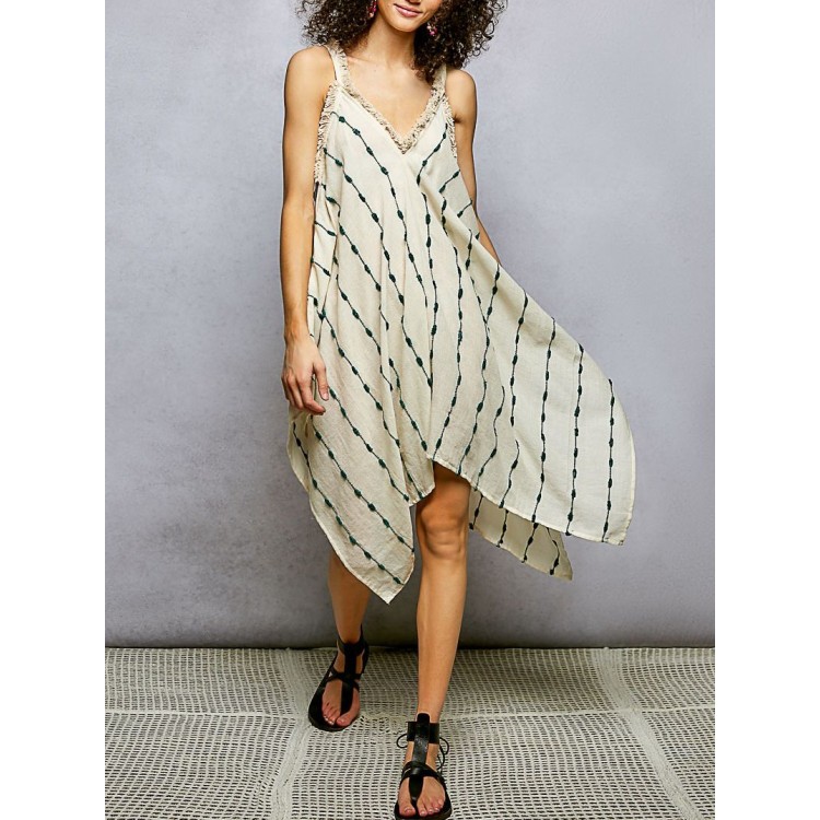 VESTIDO PICOS NATURAL