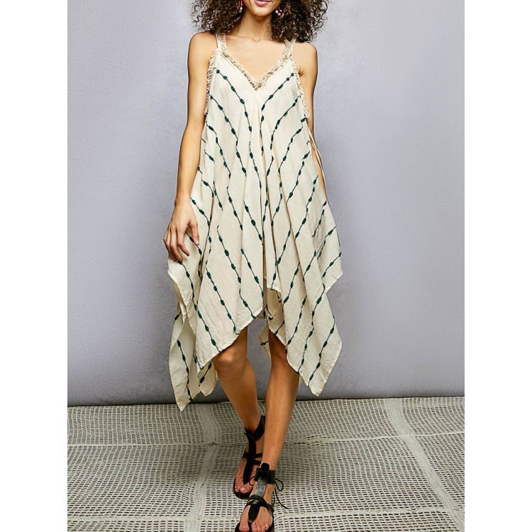 VESTIDO PICOS NATURAL