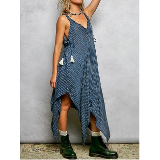 VESTIDO TIRANTES PICO DENIM