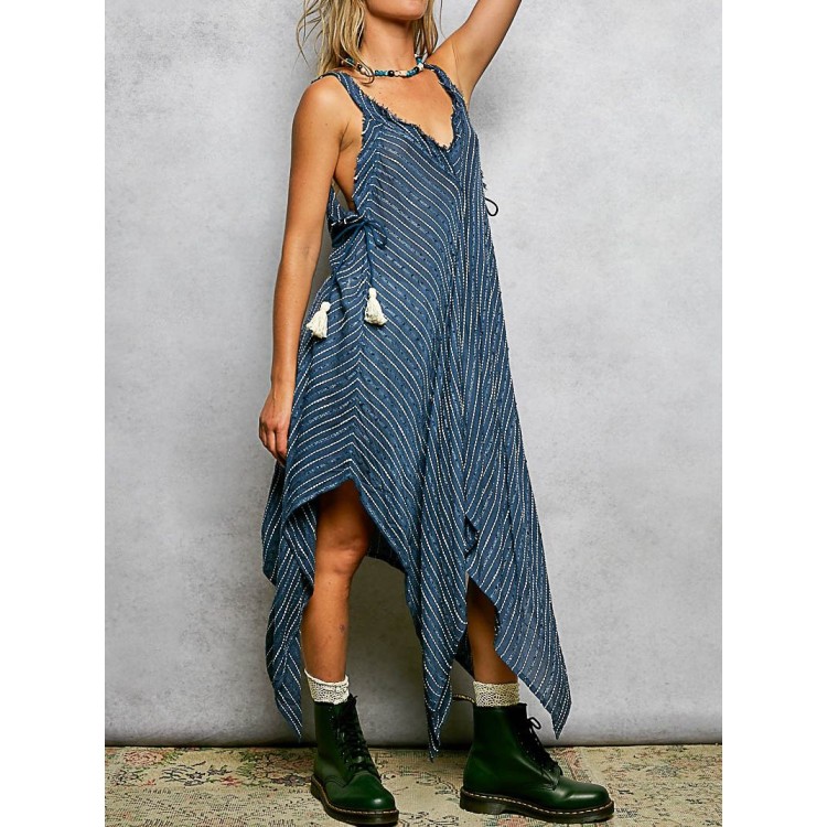 VESTIDO TIRANTES PICO DENIM