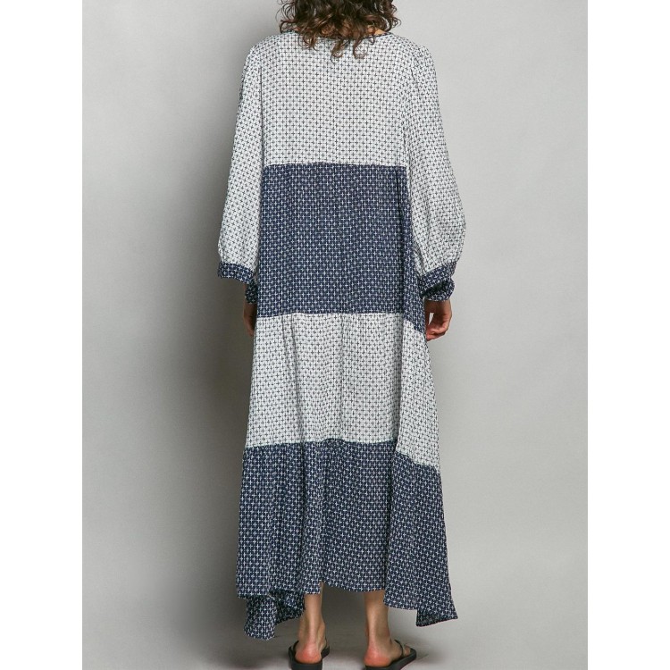 VESTIDO NAVY LARGO