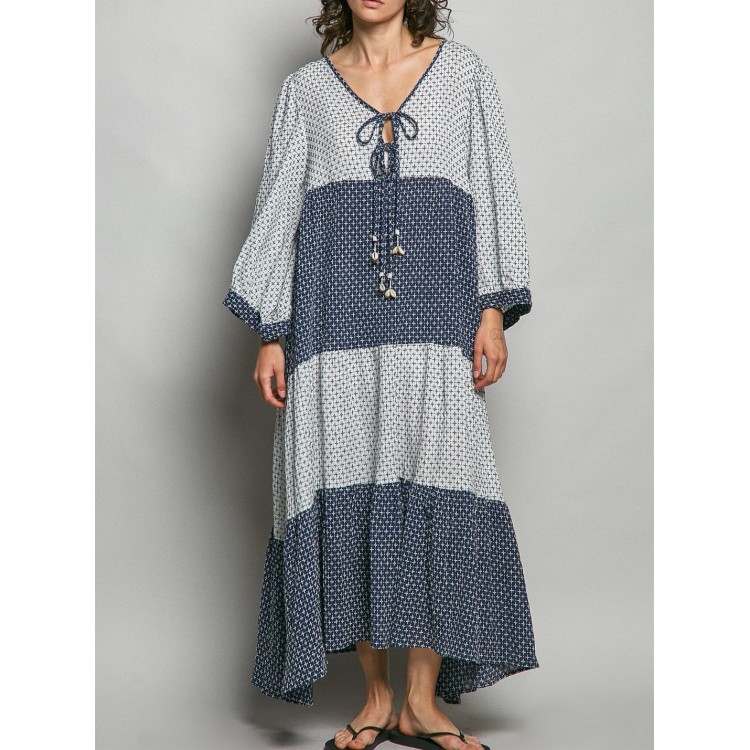 VESTIDO NAVY LARGO
