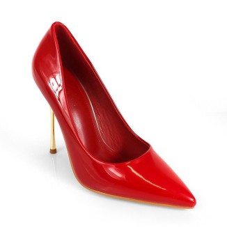 ZAPATILLA PUNTA ROJA CHAROL 